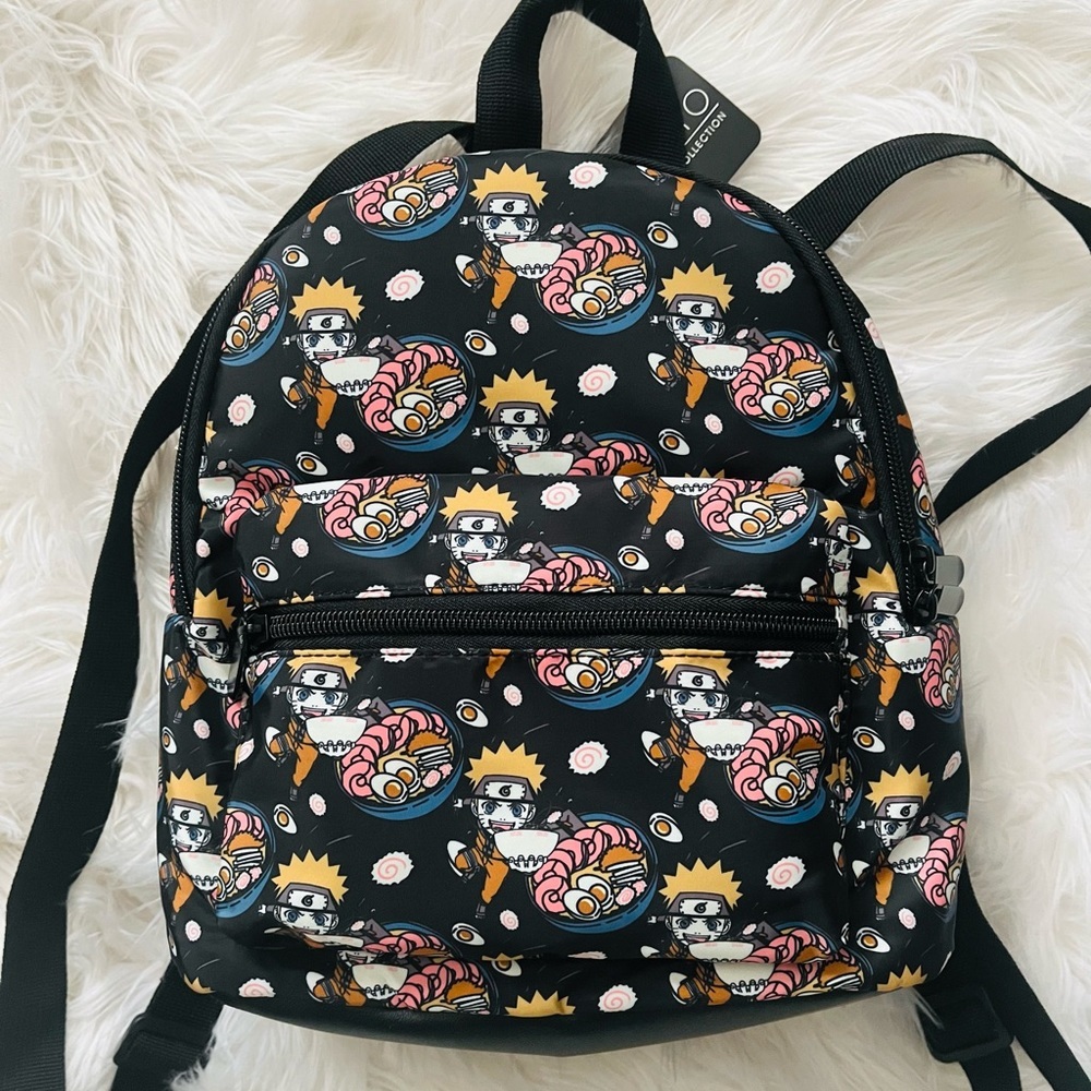 Bioworld Naruto Shippuden Ramen Ichiraku Noodle Bowl Black Mini Backpack Purse